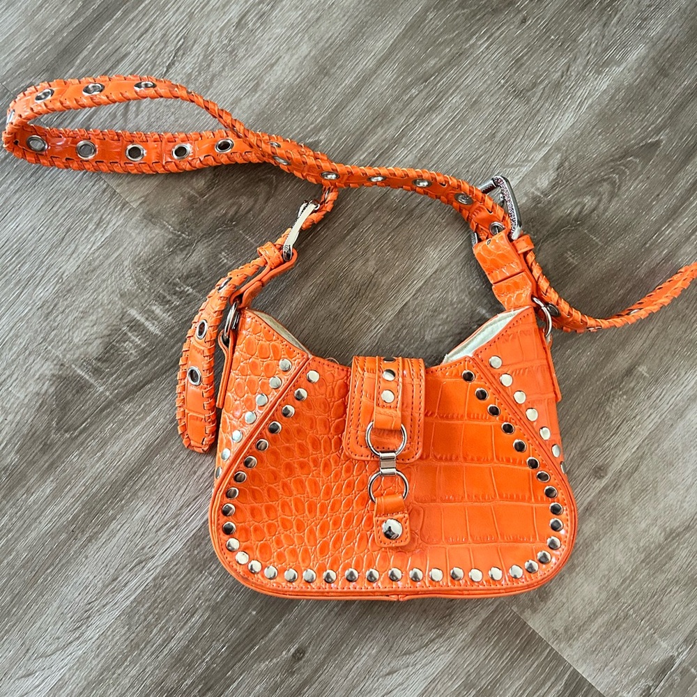 NWOT Urban Outfitters Devon Studded Bag, orange